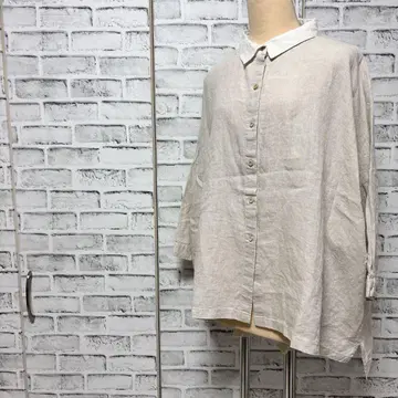 mano a mano 마노아마노 긴팔 셔츠 린넨 100% 베이지