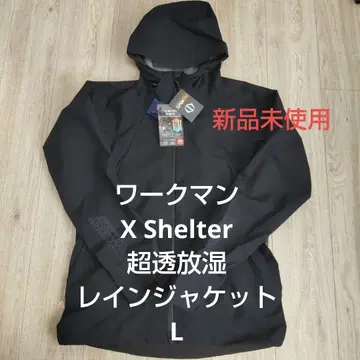 미사용 새상품 워크맨 X Shelter 초투습 레인 자켓 L 블랙