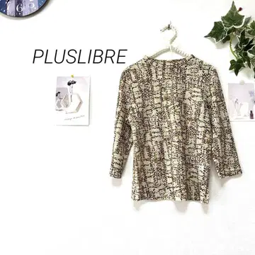 9464 PLUSLIBRE 7부 소매 티셔츠 일본제 올 패턴 얇은 소재