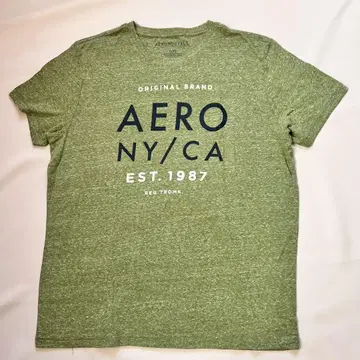 미사용 AEROPOSTALE 올리브 그린 티셔츠 XL