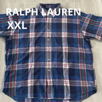 랄프 로렌 반팔 체크 셔츠 2XL