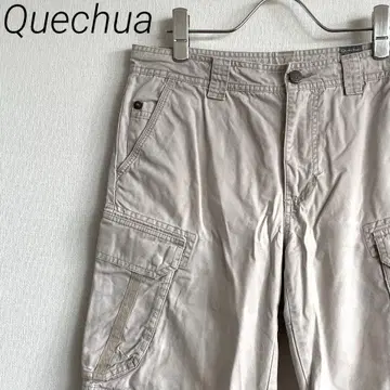 Quechua 하프 팬츠 카고 팬츠 포켓 부착 심플 빅 사이즈