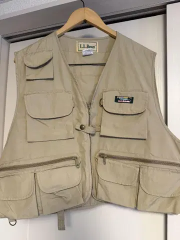 L.L.Bean 낚시용 조끼 아웃도어 베스트 베이지 L 사이즈