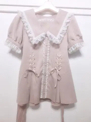 시크릿허니 SecretHoney 레이스 프릴 변형 세일러 셋업