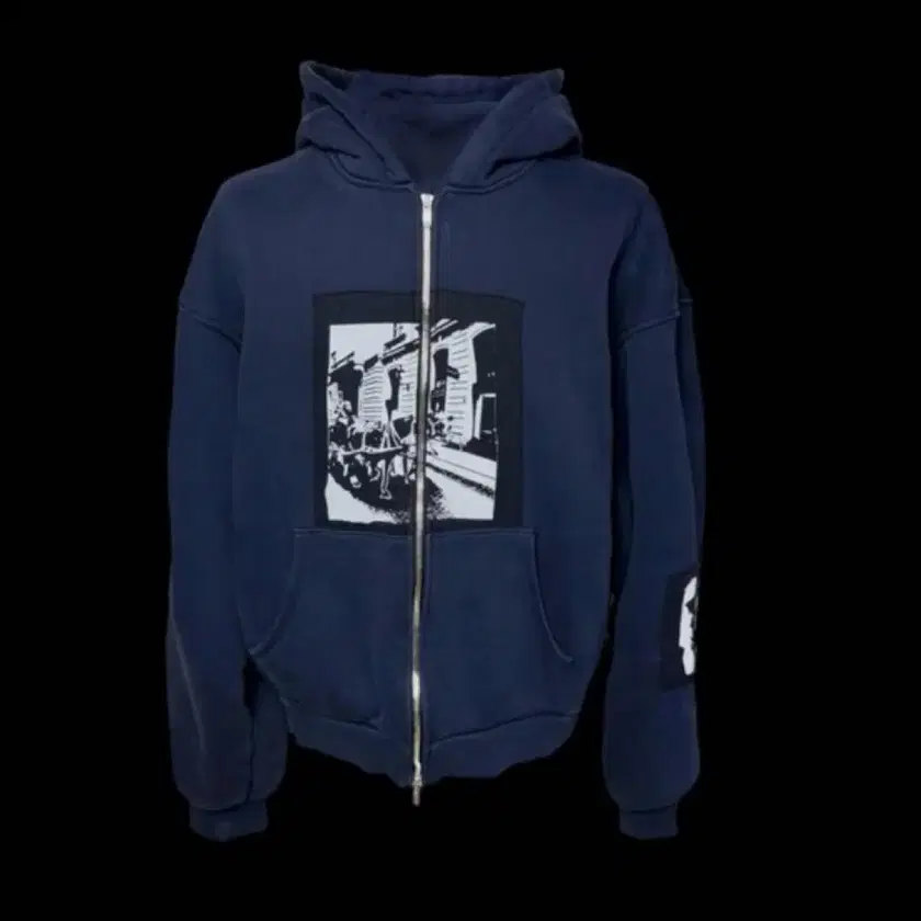 【emostanceclub】Washed Vienna Horse Patch Zip Hoodie Khaki AMOS TANCE CLUB Vienna Horse Patch Hoodie Zip-Up on Bunjang