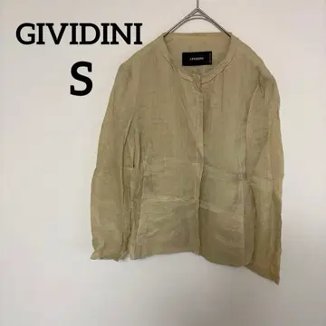 GIVIDINI 노카라 자켓 40 얇은 소재 S 이탈리아제