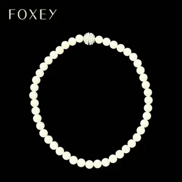폭시 FOXEY 프린세스 펄 목걸이 파티 결혼식 파티