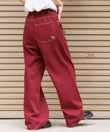 새상품급 PAGEBOY 스티치 턱 와이드 팬츠 M
