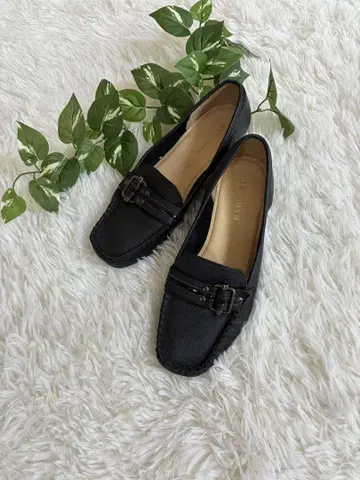 BARCLAY 블랙 로퍼 버클 모카신 펌프스 23cm