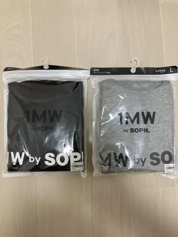 1MW by SOPH. 티셔츠 2장 세트 (L 사이즈)