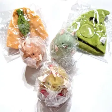 쥐 봉제 인형 & 기구 컬렉션 2 세미 컴프 5종 세트 가챠