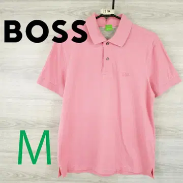 HUGO BOSS 휴고 보스 <자수 로고 코튼 피케 셔츠> M1114s