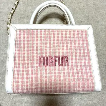 FURFUR 핑크 체크 무늬 숄더백 온라인 한정판 색상