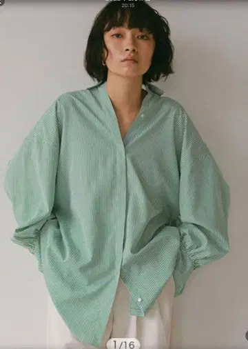 에트레토쿄 오버 사이즈 개더 셔츠