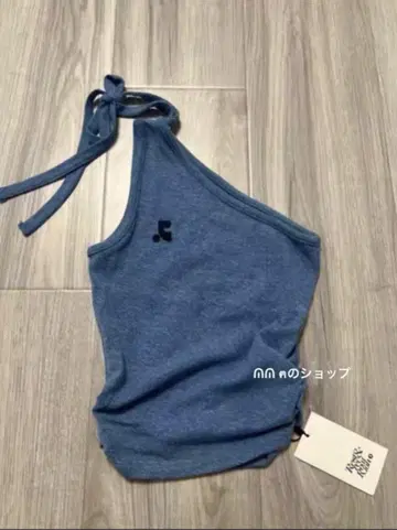 휴식과 레저 ONE SHOULDER TIE TOP S