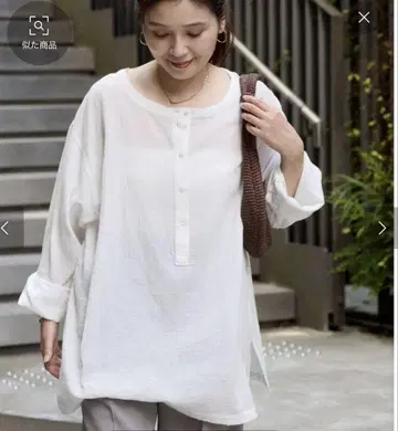 저널 스탠다드 소프트 거즈 2WAY 빅 풀오버