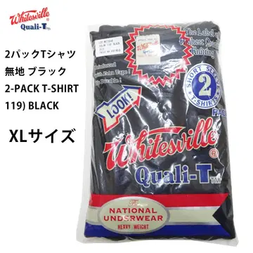 (XL) 화이츠빌 2팩 티셔츠 무지 2장 세트 WV73544 블랙