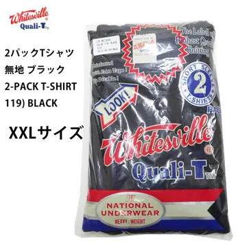 (XXL) 화이츠빌 2팩 티셔츠 무지 2장 세트 WV73544 블랙