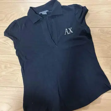 아르마니 익스체인지 AX 티셔츠 카라 부착 피케 셔츠 스톤 S 사이즈