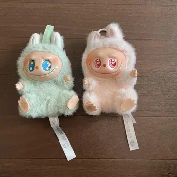 labubu 봉제 인형 스트랩 2개 세트