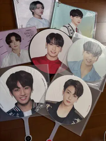 정국 플래그 부채