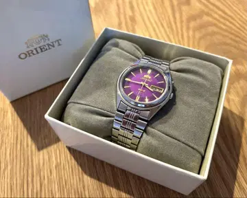 ORIENT 퍼플 자동 감기 손목시계