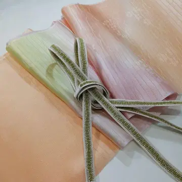 미사용 새상품 순수 실크 여름용 명주 오비 장식 천 세트 51