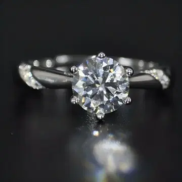 모이사나이트 1.00ct 실버 반지