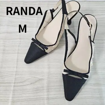 RANDA 개더 백 스트랩 펌프스 M 사이즈 리본 란다