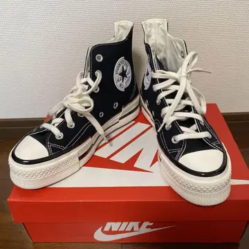 CONVERSE 하이컷 스니커즈 리컨스트럭트 CT70 통굽 블랙 24.5