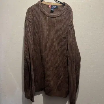 CHAPS 브라운 리브 스웨터 L/G