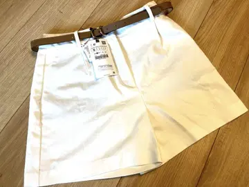 자라 화이트 숏 팬츠 벨트 포함