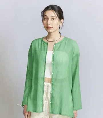 BEAUTY&YOUTH 크레이프 크루넥 가디건