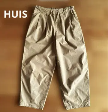 HUIS 엔슈 직물 웨더 크로스 504 와이드 팬츠