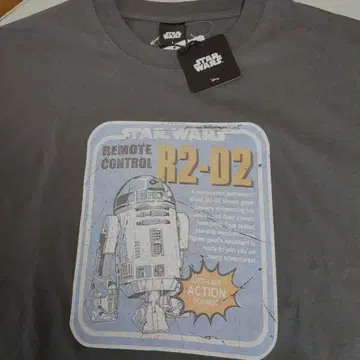STAR WARS R2-D2 티셔츠 L 사이즈 그레이 빈티지풍