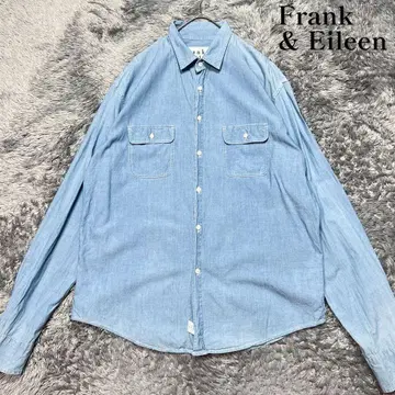 프랭크 앤 아이린 GAVIN 데님풍 롱 슬리브 셔츠 L 상당