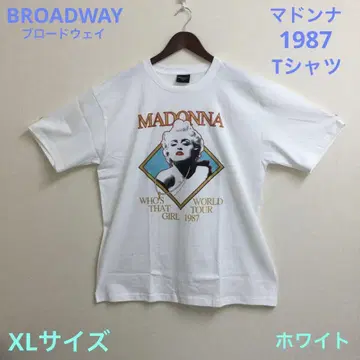 BROADWAY 마돈나 1987 티셔츠 XL 사이즈 화이트