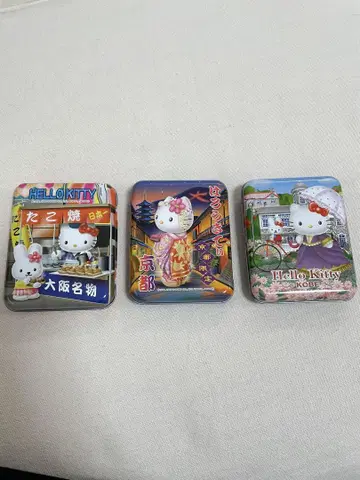 헬로키티 빈 캔 3개 세트 한정 디자인