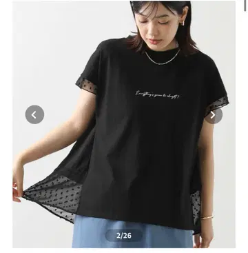2025 여름 새상품 그레디 브릴리언트 로고 시어 도트 티셔츠