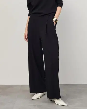 soeju 소주 턱 와이드 팬츠 블랙 검정 M