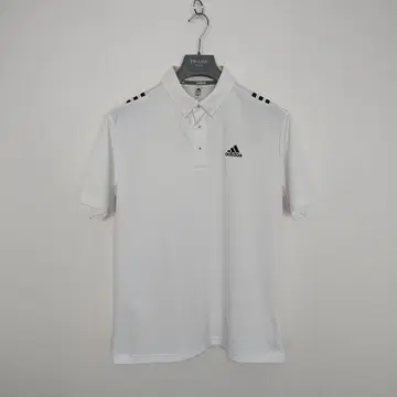 아디다스 폴로 셔츠 XL 사이즈 화이트 블랙 라인