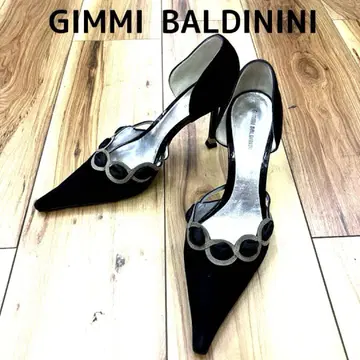 GIMMI BALDININI 스웨이드 블랙 하이힐 펌프스 이탈리아제