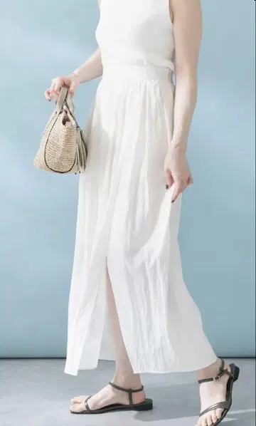 발수 UV 개더 스트레이트 스커트 ROSSO 24SS