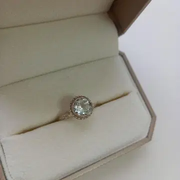 인도 주얼리 그린 자수정 실버 반지 10호 상당