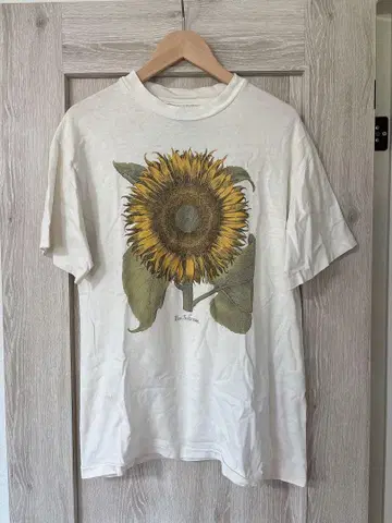 빈티지 해바라기 프린트 티셔츠