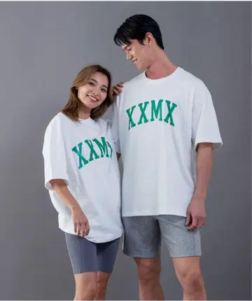 XEXYMIX 젝시믹스 티셔츠 화이트 그린 로고 L