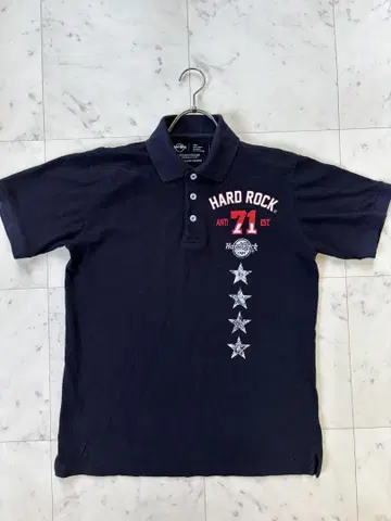 구제 의류 Hard Rock 피케 셔츠 M 네이비