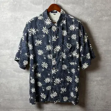 Cutter & Buck 90s 빈티지 알로하 셔츠 홍콩 제 L 꽃무늬