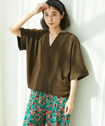 새상품 렙심 츠지 나오코 콜라보 카르제 스키퍼 블라우스 브라운
