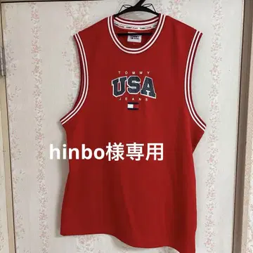 TOMMY JEANS 메쉬 탱크탑 M 레드
